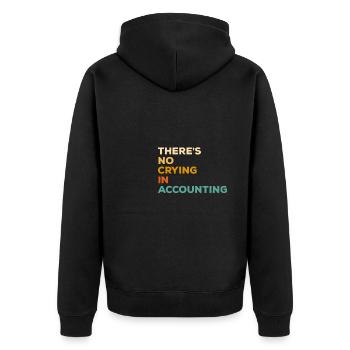 Il n’y a pas de pleurs chez Comptable comptable CPA - Veste à capuche bio Premium Unisexe - noir - Dos - Nico (187cm)