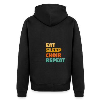 Eat Sleep Choir Répéter Musicien Chanteur Chant - Veste à capuche bio Premium Unisexe - noir - Dos - Nico (187cm)