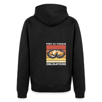 Port Du Masque Obligatoire Plongeur Plongée - Veste à capuche bio Premium Unisexe - noir - Dos - Nico (187cm)