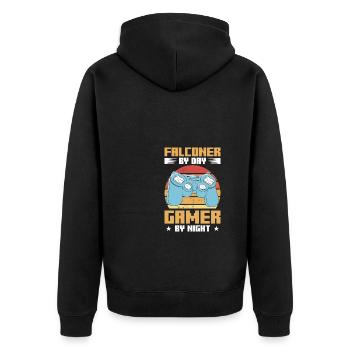 I'm The Crazy Rehab Nurse They Warned You About RN - Unisex Premium Organic Zip Hoodie - black - Back - Nico (187cm)