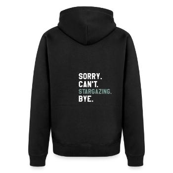 Tut mir leid, dass ich keine Sternenbeobachtung verabschieden kann Astronomie Sternenbeobachtung - Unisex Premium Bio Zip Hoodie - Schwarz - Hinten - Nico (187cm)