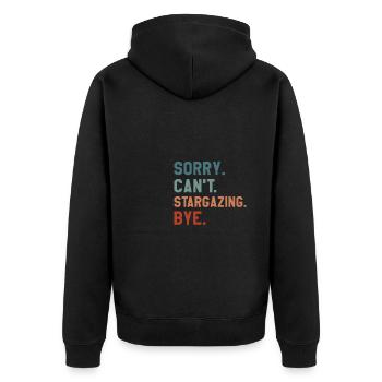 Tut mir leid, dass ich keine Sternenbeobachtung verabschieden kann Astronomie Sternenbeobachtung - Unisex Premium Bio Zip Hoodie - Schwarz - Hinten - Nico (187cm)