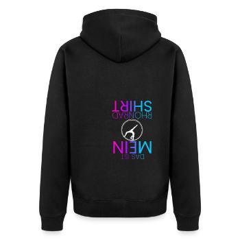 Das Ist Mein Rhönrad Shirt Trainer Sportverein Tur - Unisex Premium Bio Zip Hoodie - Schwarz - Hinten - Nico (187cm)