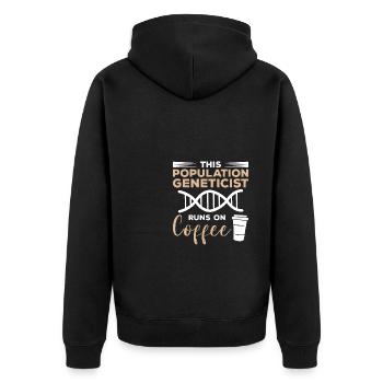 Ce généticien des populations fonctionne sur la génétique du café - Veste à capuche bio Premium Unisexe - noir - Dos - Nico (187cm)