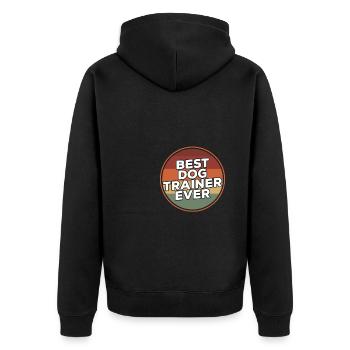 Vintage meilleur dresseur de chiens de tous les temps - Veste à capuche bio Premium Unisexe - noir - Dos - Nico (187cm)
