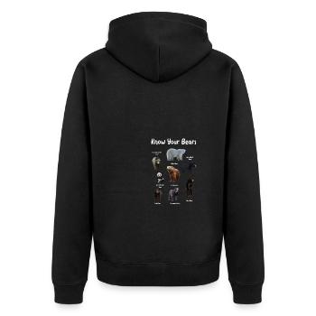 Bären Arten Wald Natur Tierschutz Geschenk Bär - Unisex Premium Bio Zip Hoodie - Schwarz - Hinten - Nico (187cm)