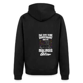 Ce n’est pas du poil de chien, c’est des paillettes malinois - Veste à capuche bio Premium Unisexe - noir - Dos - Nico (187cm)
