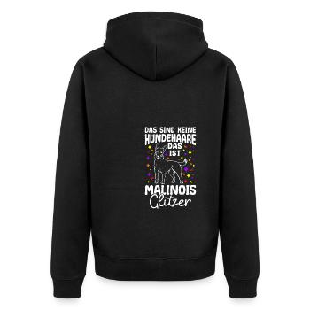 Malinois Chien Promenade Propriétaire Chien Cadeau H - Veste à capuche bio Premium Unisexe - noir - Dos - Nico (187cm)