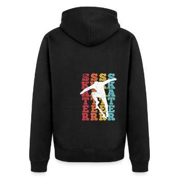 Skateboard Skateboarding Skater Vintage Retro Boar - Veste à capuche bio Premium Unisexe - noir - Dos - Nico (187cm)