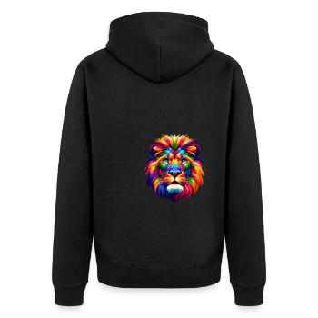 Pop Art Lions Wildlife Safari Zoo Lion d’Afrique - Veste à capuche bio Premium Unisexe - noir - Dos - Nico (187cm)