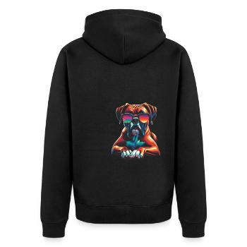 Lunettes de soleil Pop Art colorées Boxer Dog Boxers - Veste à capuche bio Premium Unisexe - noir - Dos - Nico (187cm)