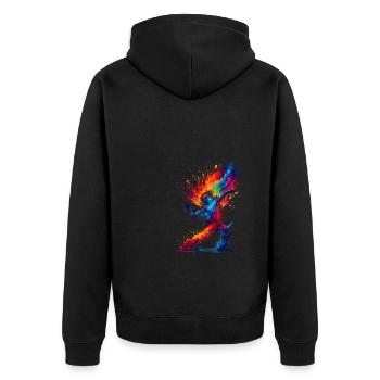 Pop Art hache de lancer hachette hache lanceur haches - Veste à capuche bio Premium Unisexe - noir - Dos - Nico (187cm)