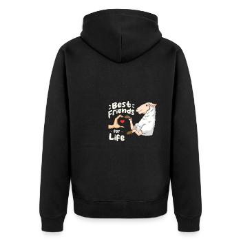 Sheep Lover Friend Lamb Lambs - Unisex Premium Organic Zip Hoodie - black - Back - Nico (187cm)
