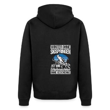 L’hiver sans saut à ski, c’est comme Noël sans saut à ski - Veste à capuche bio Premium Unisexe - noir - Dos - Nico (187cm)