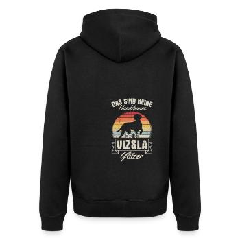 That's not dog hair, that's Vizsla glitter - Unisex Premium Organic Zip Hoodie - black - Back - Nico (187cm)