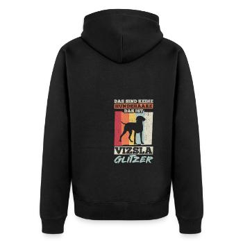 That's not dog hair, that's Vizsla glitter - Unisex Premium Organic Zip Hoodie - black - Back - Nico (187cm)