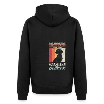 Teckel, promenade de chien, fan de chien, propriétaire de chien, chien chien amour - Veste à capuche bio Premium Unisexe - noir - Dos - Nico (187cm)