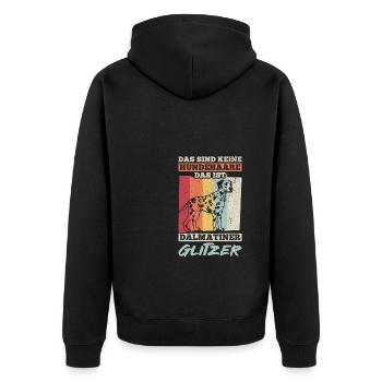 Dalmatian Dog Fan, Dog Owner, Dog Walker, - Unisex Premium Organic Zip Hoodie - black - Back - Nico (187cm)