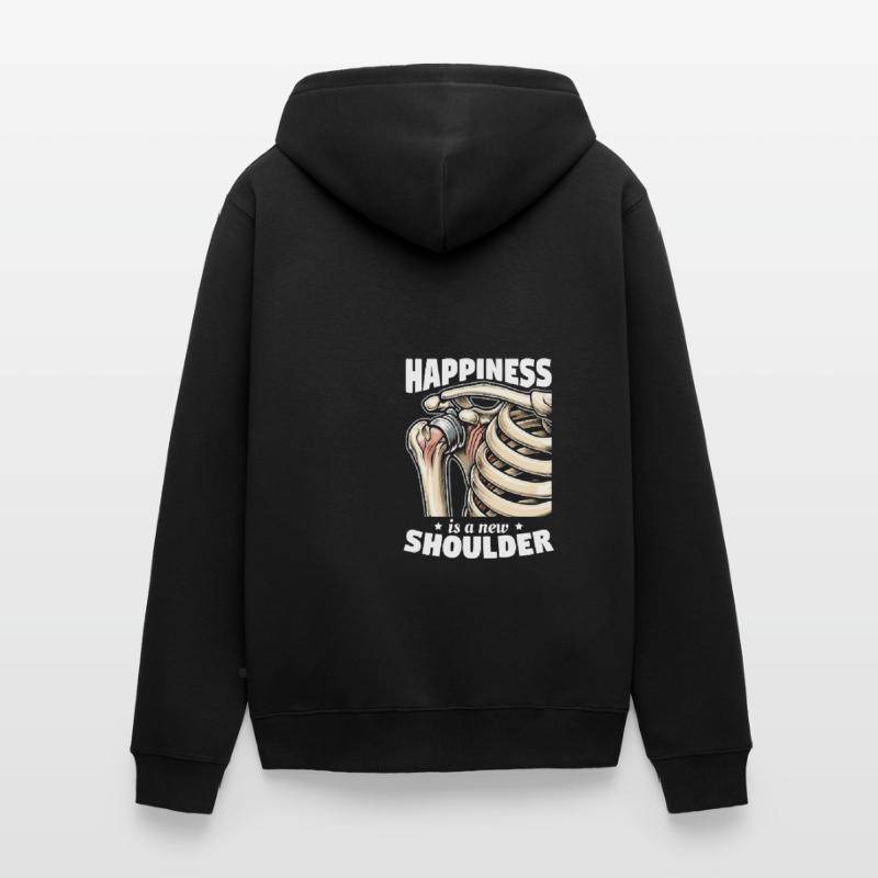 Bionic Shoulder Replacement Surgery Joint Recovery Unisex Premium Organic Zip Hoodie