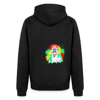 DJ Monkey Music Party Fun Sunglasses Fun Dancing C - Unisex Premium Organic Zip Hoodie - black - Back - Nico (187cm)