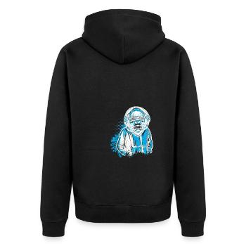 DJ Monkey Music Party Fun Sunglasses Dance Party M - Unisex Premium Organic Zip Hoodie - black - Back - Nico (187cm)