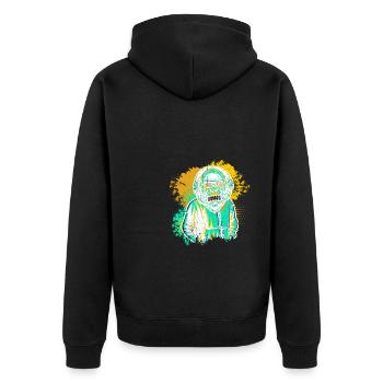 DJ Monkey Music Party Fun Sunglasses Fun Dancing C - Unisex Premium Organic Zip Hoodie - black - Back - Nico (187cm)