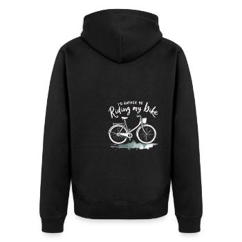 Je préfère faire du vélo Vélo VTT - Veste à capuche bio Premium Unisexe - noir - Dos - Nico (187cm)