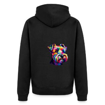 Pop Art coloré Glen Of Imaal Terrier Terriers - Veste à capuche bio Premium Unisexe - noir - Dos - Nico (187cm)