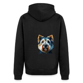 Polygon Art Glen Of Imaal Terrier Terriers - Veste à capuche bio Premium Unisexe - noir - Dos - Nico (187cm)
