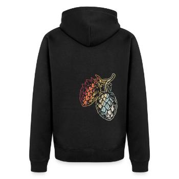 Vintage Beer Beer Drinking Beer Fun Beer Pong Drinking - Unisex Premium Organic Zip Hoodie - black - Back - Nico (187cm)
