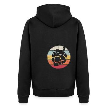 Vintage Beer Beer Drinking Beer Fun Beer Pong Drinking - Unisex Premium Organic Zip Hoodie - black - Back - Nico (187cm)