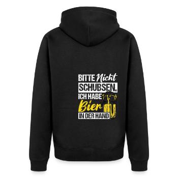 Bière Boire de la bière Fun Pub Boire Boire Spree Beer Tr - Veste à capuche bio Premium Unisexe - noir - Dos - Nico (187cm)