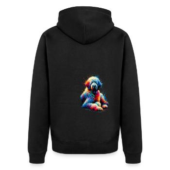 Colorful Splash Art Komondor Chien de berger hongrois - Veste à capuche bio Premium Unisexe - noir - Dos - Nico (187cm)