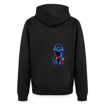 Casque Splash Art coloré Bombay Cat - Veste à capuche bio Premium Unisexe - noir - Dos - Nico (187cm)