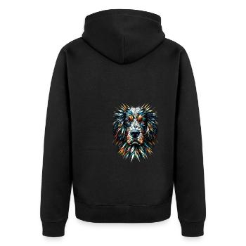 Polygon Art Setter Anglais Setter Laverack - Veste à capuche bio Premium Unisexe - noir - Dos - Nico (187cm)