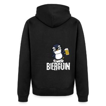 Bierguin Penguin Bier Bierpong Saufen Sauftour Bie - Veste à capuche bio Premium Unisexe - noir - Dos - Nico (187cm)