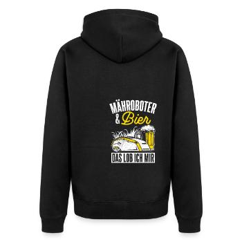 jardinier bière amusant jardin boire de l’alcool visite jardinier bi - Veste à capuche bio Premium Unisexe - noir - Dos - Nico (187cm)