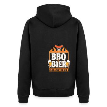 Grillades et bière Grillmeister Grill Saying BBQ - Veste à capuche bio Premium Unisexe - noir - Dos - Nico (187cm)