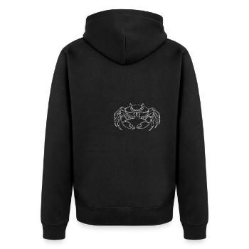 Crabe au trait - Veste à capuche bio Premium Unisexe - noir - Dos - Nico (187cm)