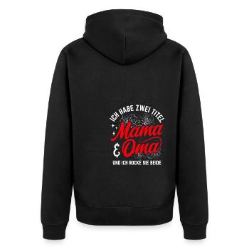 Fête des mères Meilleure maman Maman Cadeau Famille Darling - Veste à capuche bio Premium Unisexe - noir - Dos - Nico (187cm)