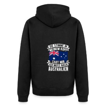 Australie Vacances Sun Beach Kangaroo Party Roadt - Veste à capuche bio Premium Unisexe - noir - Dos - Nico (187cm)
