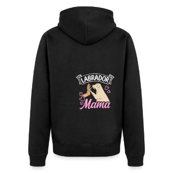 Labrador Maman chien Chien Maman Aller Se promener Favori - Veste à capuche bio Premium Unisexe - noir - Dos - Nico (187cm)