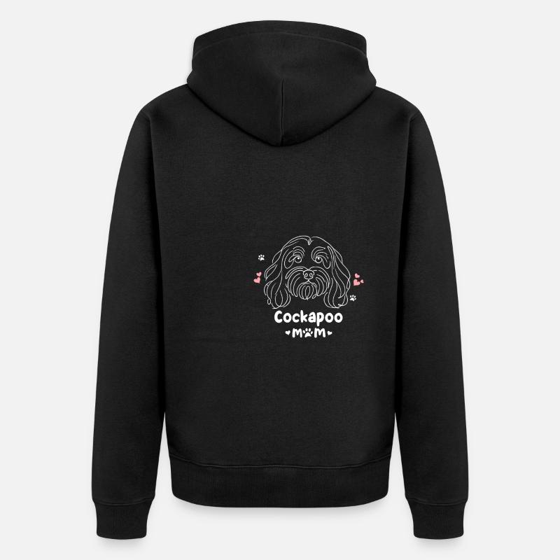 Cockapoo Mama Cockapoos Cockerpoo - Unisex Premium Bio Zip Hoodie - Schwarz