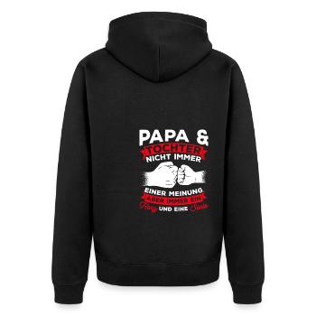 Fête des pères Papa Père Fille Famille Papa préféré - Veste à capuche bio Premium Unisexe - noir - Dos - Nico (187cm)
