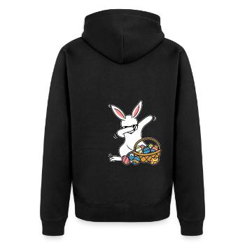 Dabbing Lapin de Pâques Lapin de Pâques - Veste à capuche bio Premium Unisexe - noir - Dos - Nico (187cm)