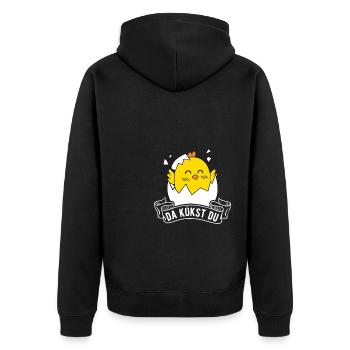 Là vous poussin Oeufs de Pâques Enfants Poulet - Veste à capuche bio Premium Unisexe - noir - Dos - Nico (187cm)