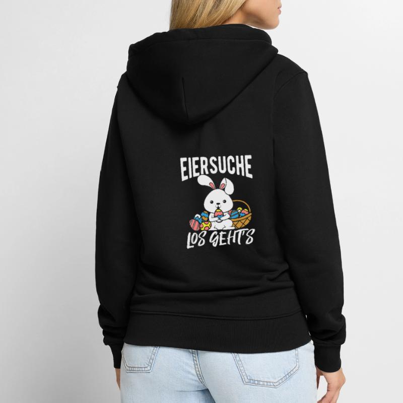 Egg Hunt Let's Go Easter Easter Bunny Easter Eggs Unisex Premium Organic Zip Hoodie