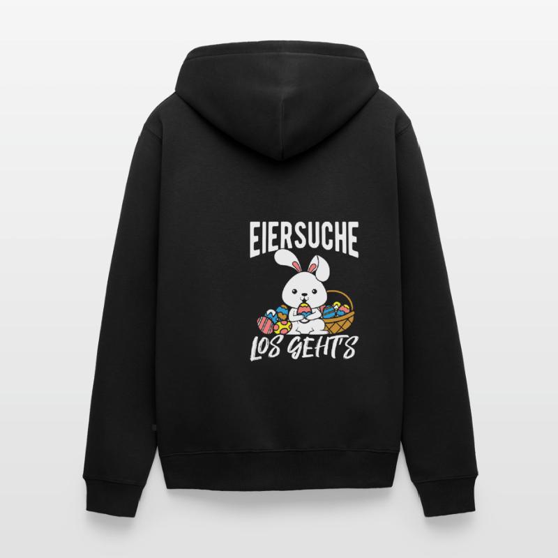 Egg Hunt Let's Go Easter Easter Bunny Easter Eggs Unisex Premium Organic Zip Hoodie