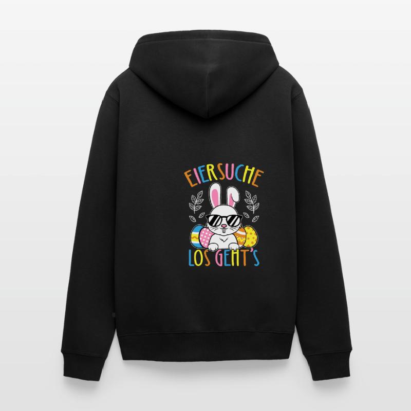 Egg Hunt Let's Go Easter Easter Bunny Easter Eggs Unisex Premium Organic Zip Hoodie