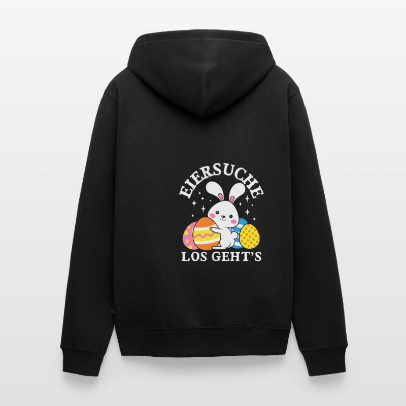 Egg Hunt Let's Go Easter Easter Bunny Easter Eggs Unisex Premium Organic Zip Hoodie